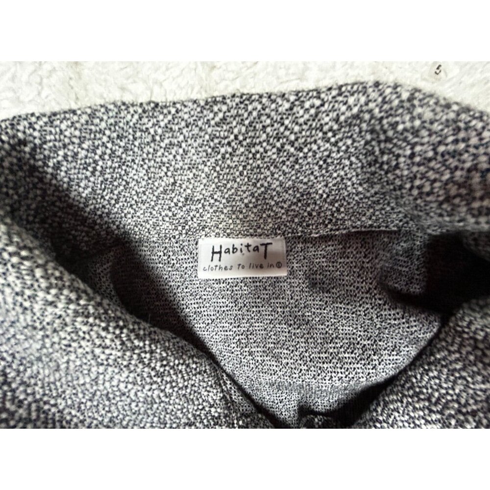 Habitat Women Button Front Jacket Small Long Sleeve Textured Cotton Blend Gray - Picture 3 of 9